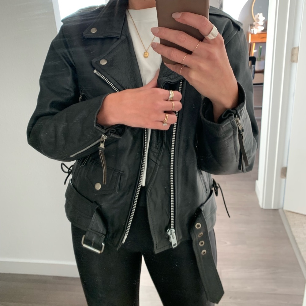 Authentic Vintage Leather Biker Jacket